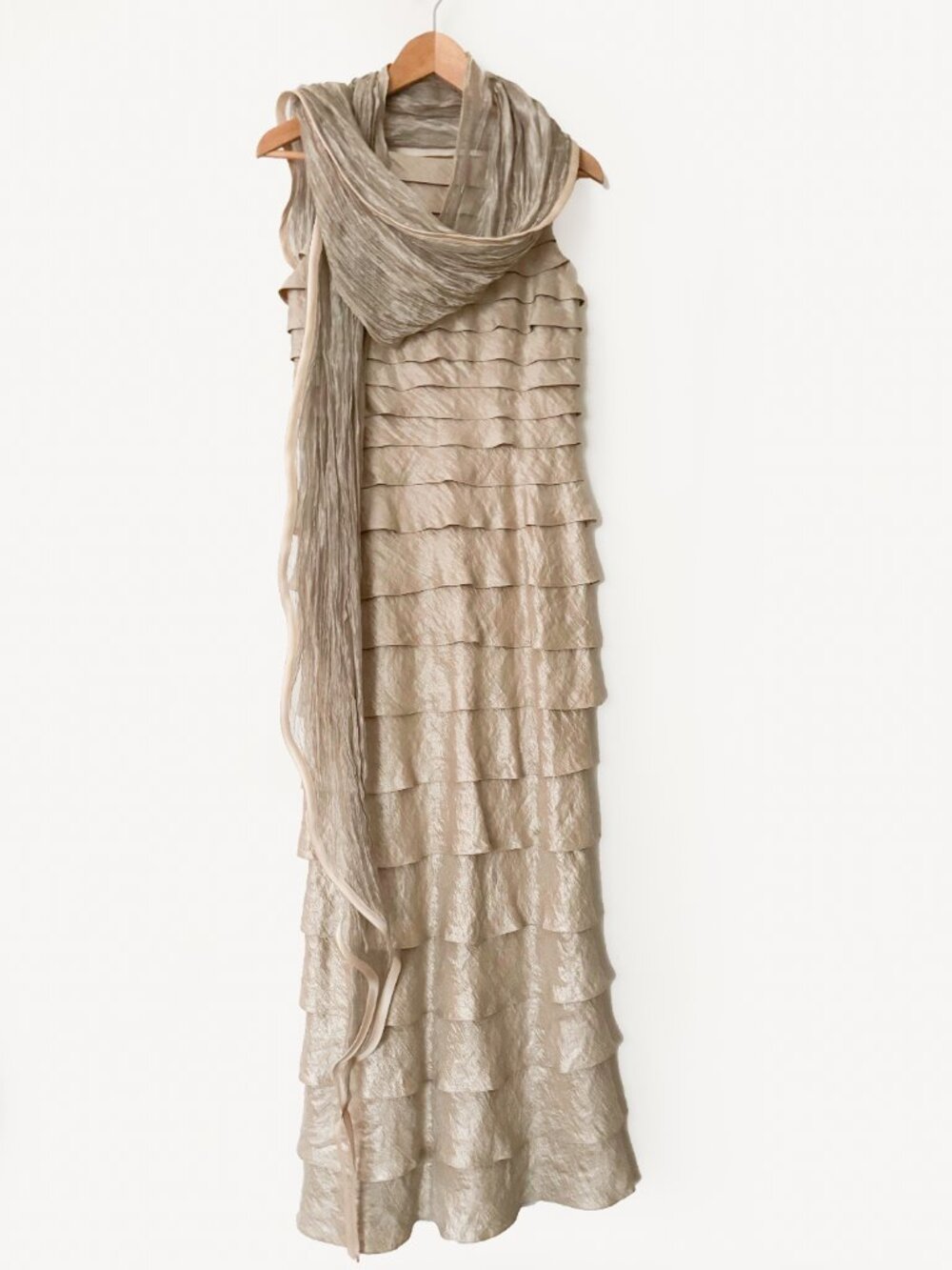 ADRIANNA PAPELL GOWN COCKTAIL DRESS WITH LES HABITUDES STOLE SIZE 6